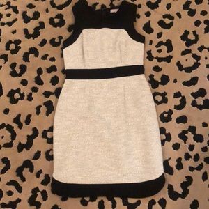 Banana Republic Black & White Tweed Sheath Dress Size 2p